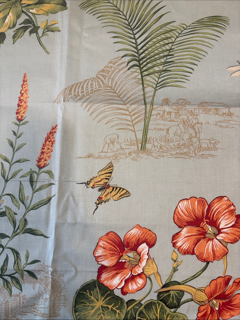 Thibaut Designer Fabric Sample 25" Square Cotton Sateen Like NEW - Picture 6 of 8